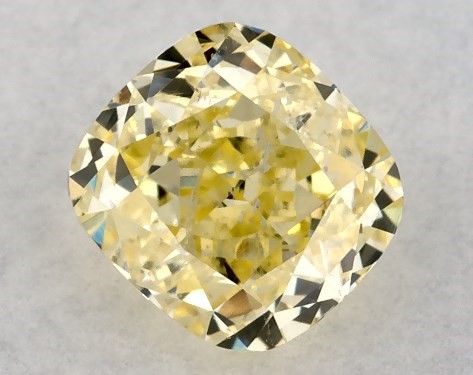 GIA 0.41 Carat Fancy Yellow-I1 Cushion Modified Cut Diamond